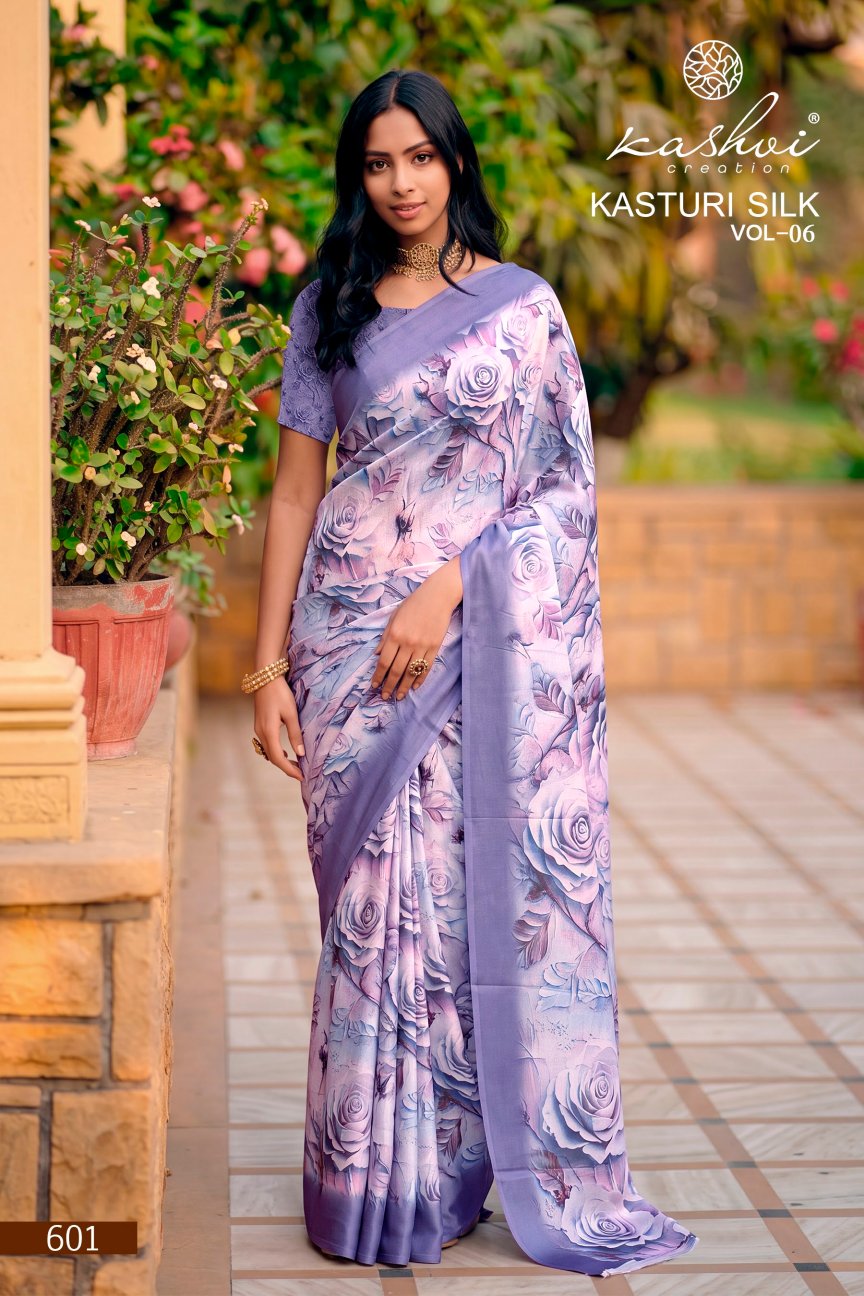 Kasturi Silk Vol 6 Kashvi Creation Sarees Wholesale Rate