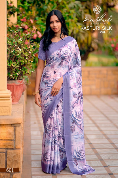 Kasturi Silk Vol 6 Kashvi Creation Sarees Wholesale Rate