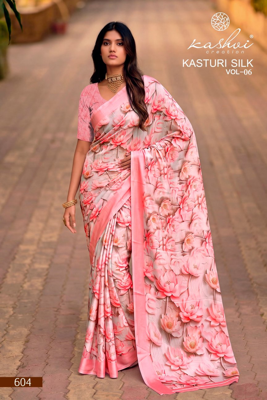 Kasturi Silk Vol 6 Kashvi Creation Sarees Wholesale Rate