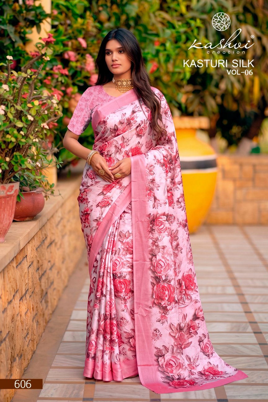 Kasturi Silk Vol 6 Kashvi Creation Sarees Wholesale Rate