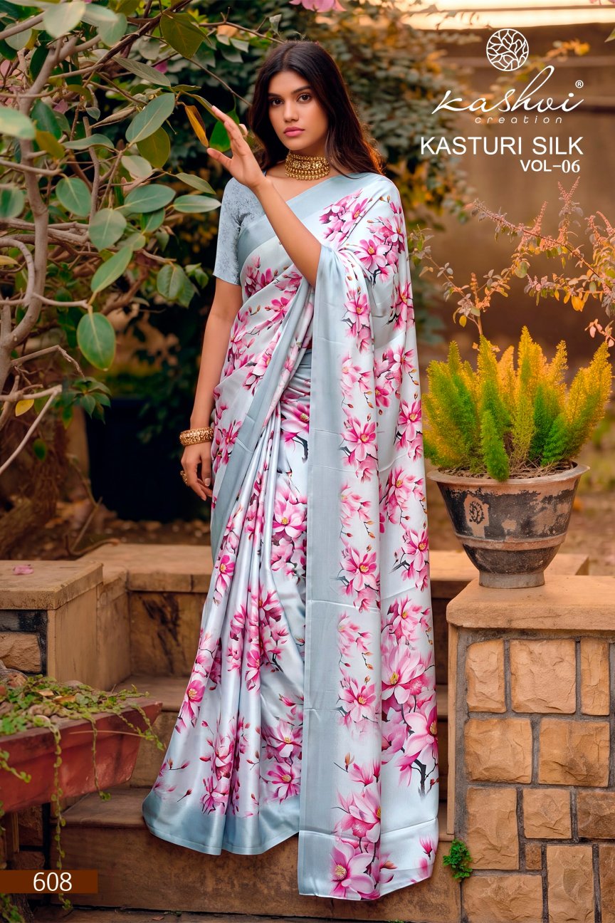 Kasturi Silk Vol 6 Kashvi Creation Sarees Wholesale Rate