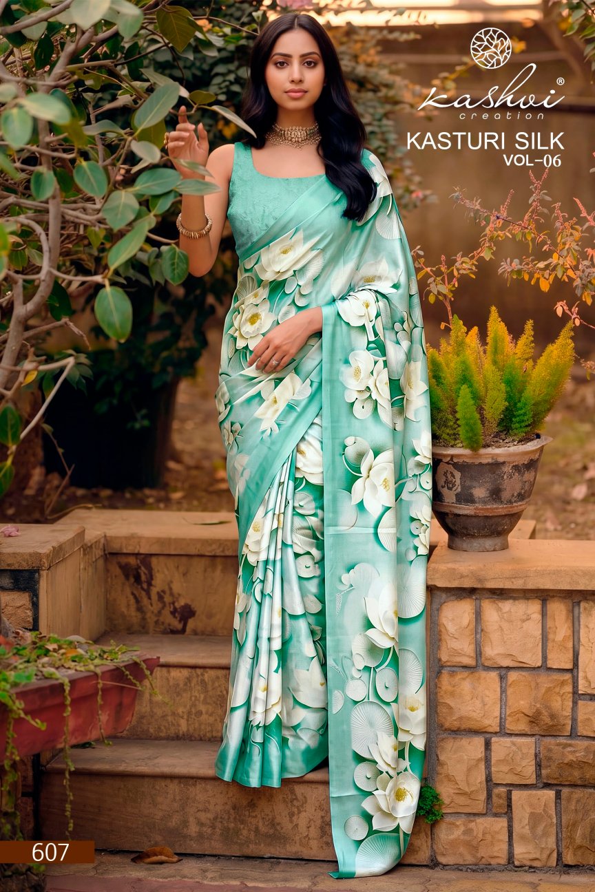 Kasturi Silk Vol 6 Kashvi Creation Sarees Wholesale Rate