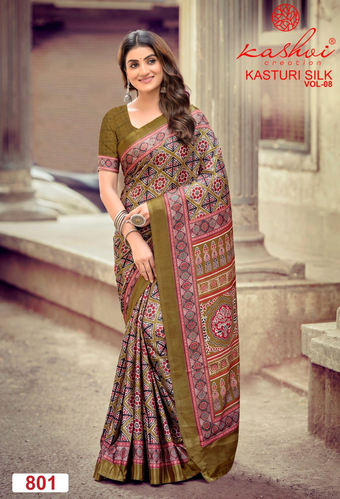 Kasturi Silk Vol 8 Kashvi Creation Sarees Wholesaler