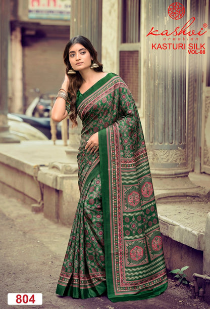 Kasturi Silk Vol 8 Kashvi Creation Sarees Wholesaler