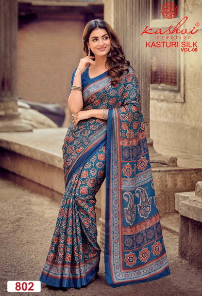 Kasturi Silk Vol 8 Kashvi Creation Sarees Wholesaler