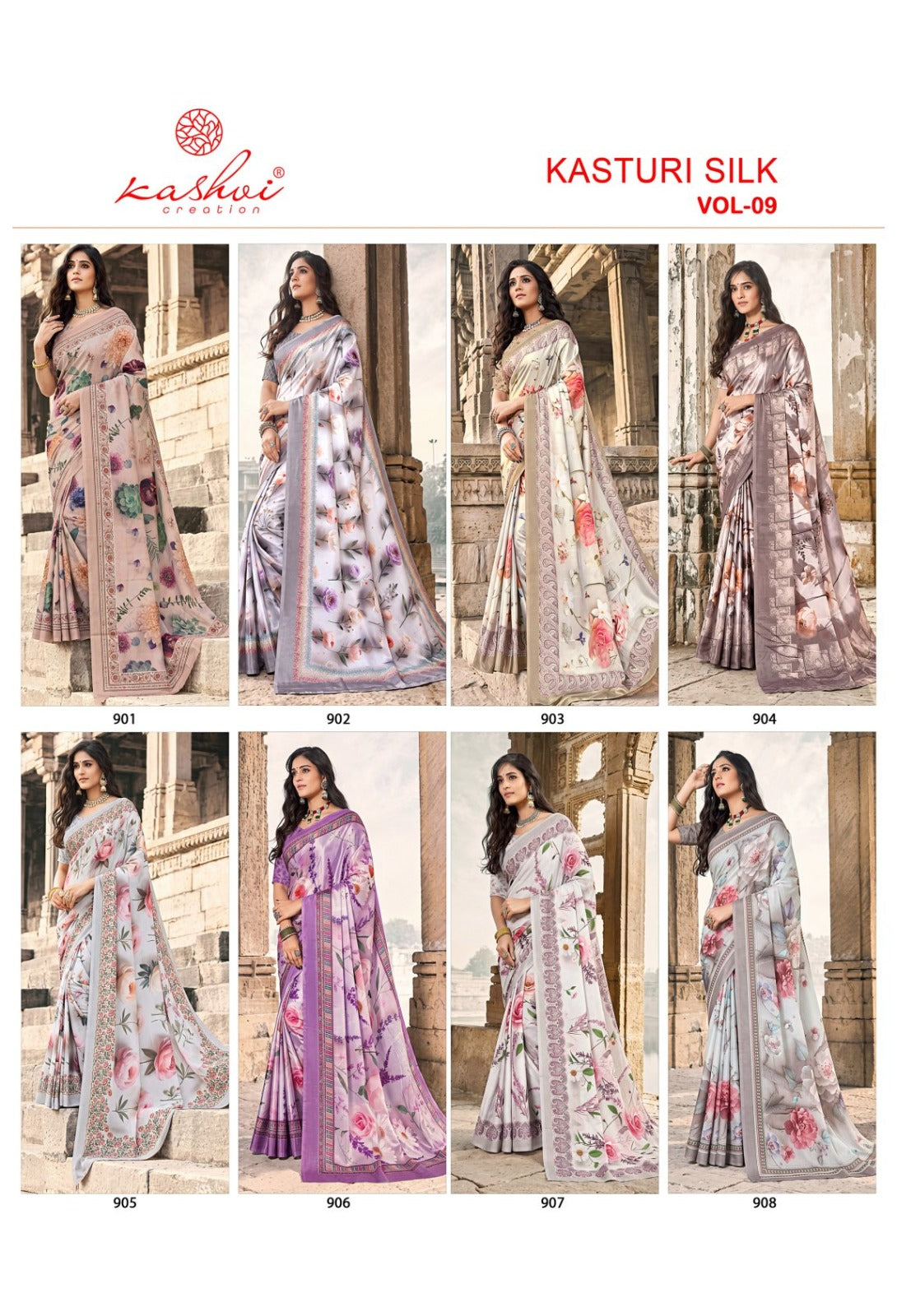 Kasturi Silk Vol 9 Kashvi Creation Sarees Exporter