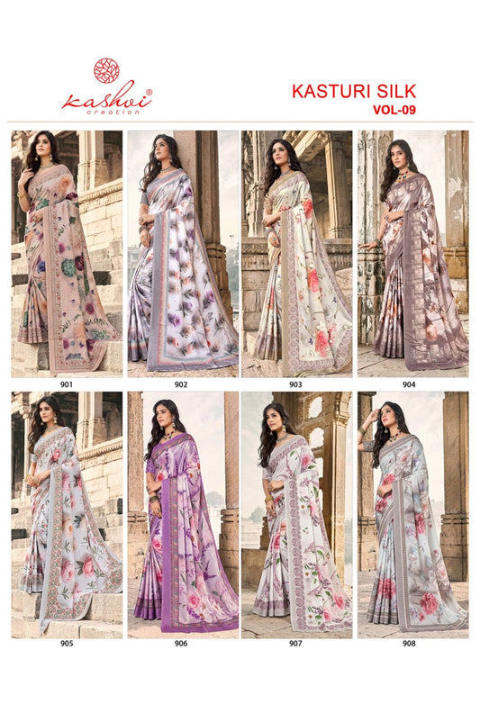 Kasturi Silk Vol 9 Kashvi Creation Sarees Exporter