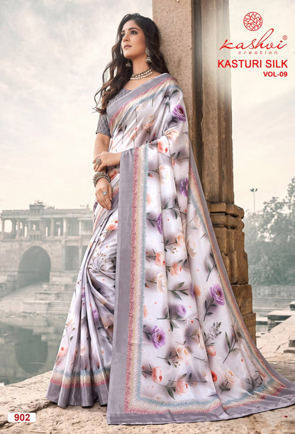 Kasturi Silk Vol 9 Kashvi Creation Sarees Exporter