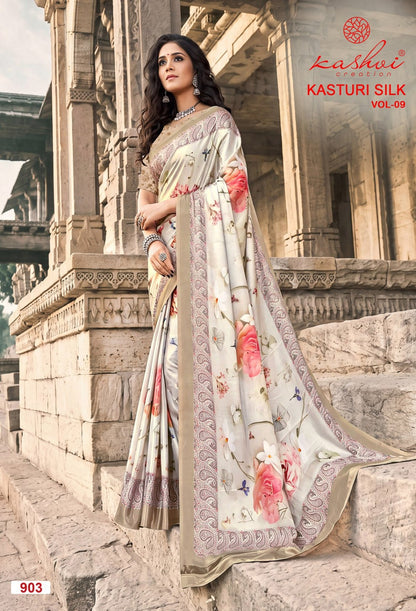Kasturi Silk Vol 9 Kashvi Creation Sarees Exporter