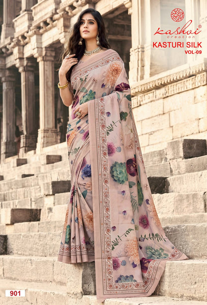 Kasturi Silk Vol 9 Kashvi Creation Sarees Exporter