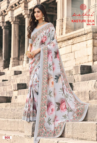Kasturi Silk Vol 9 Kashvi Creation Sarees Exporter