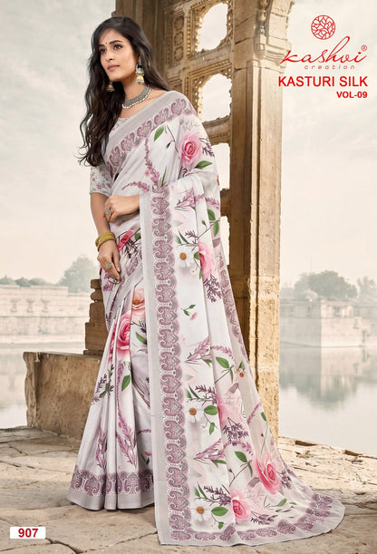 Kasturi Silk Vol 9 Kashvi Creation Sarees Exporter