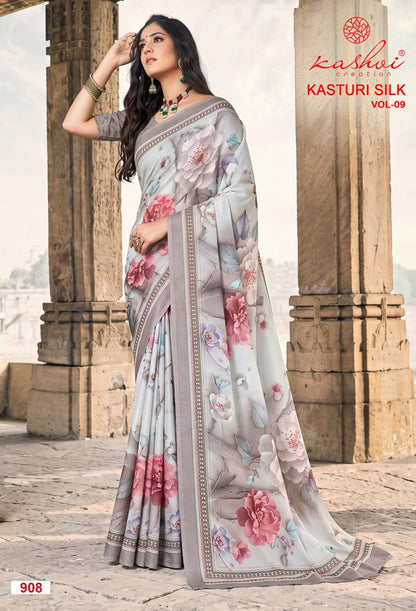 Kasturi Silk Vol 9 Kashvi Creation Sarees Exporter