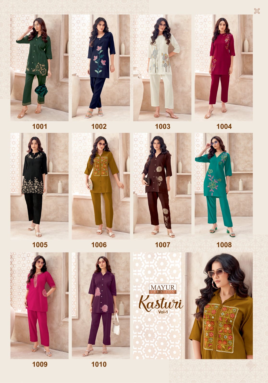Kasturi Vol 1 Mayur Creation Vatican Silk Kurti Bottom Set Wholesaler India