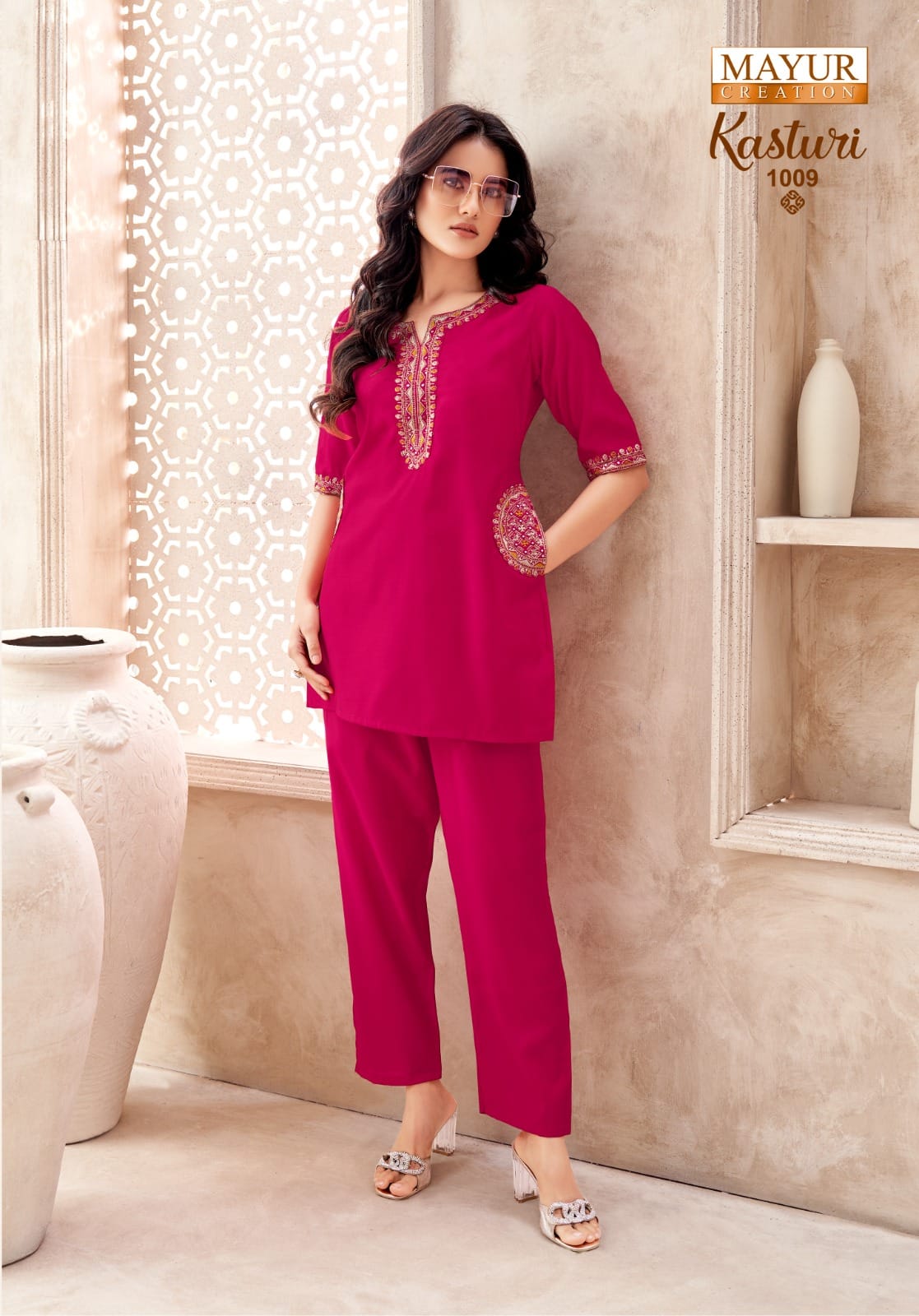 Kasturi Vol 1 Mayur Creation Vatican Silk Kurti Bottom Set Wholesaler India