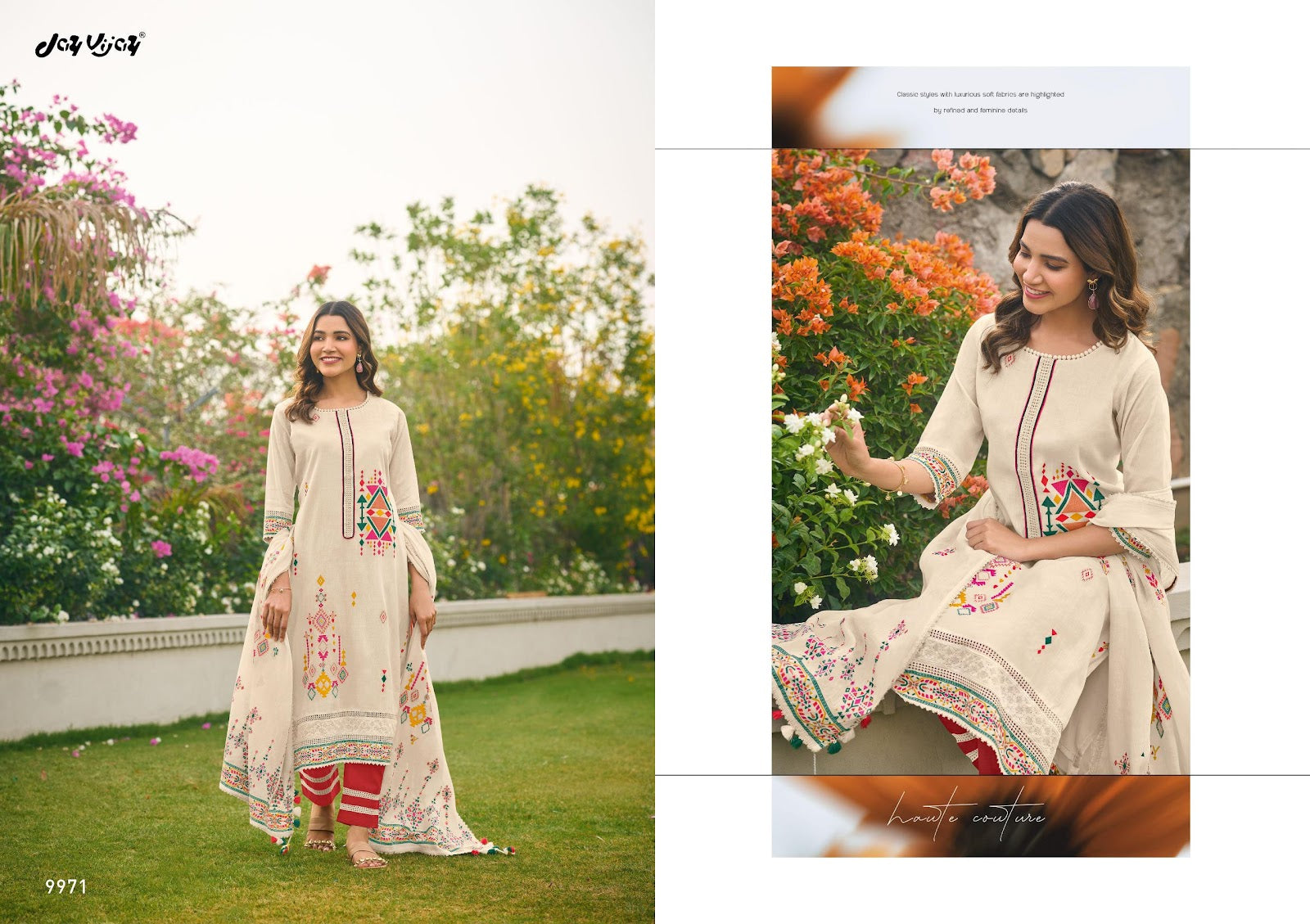 Kasuti Jay Vijay Pure Cotton Pant Style Suits Manufacturer
