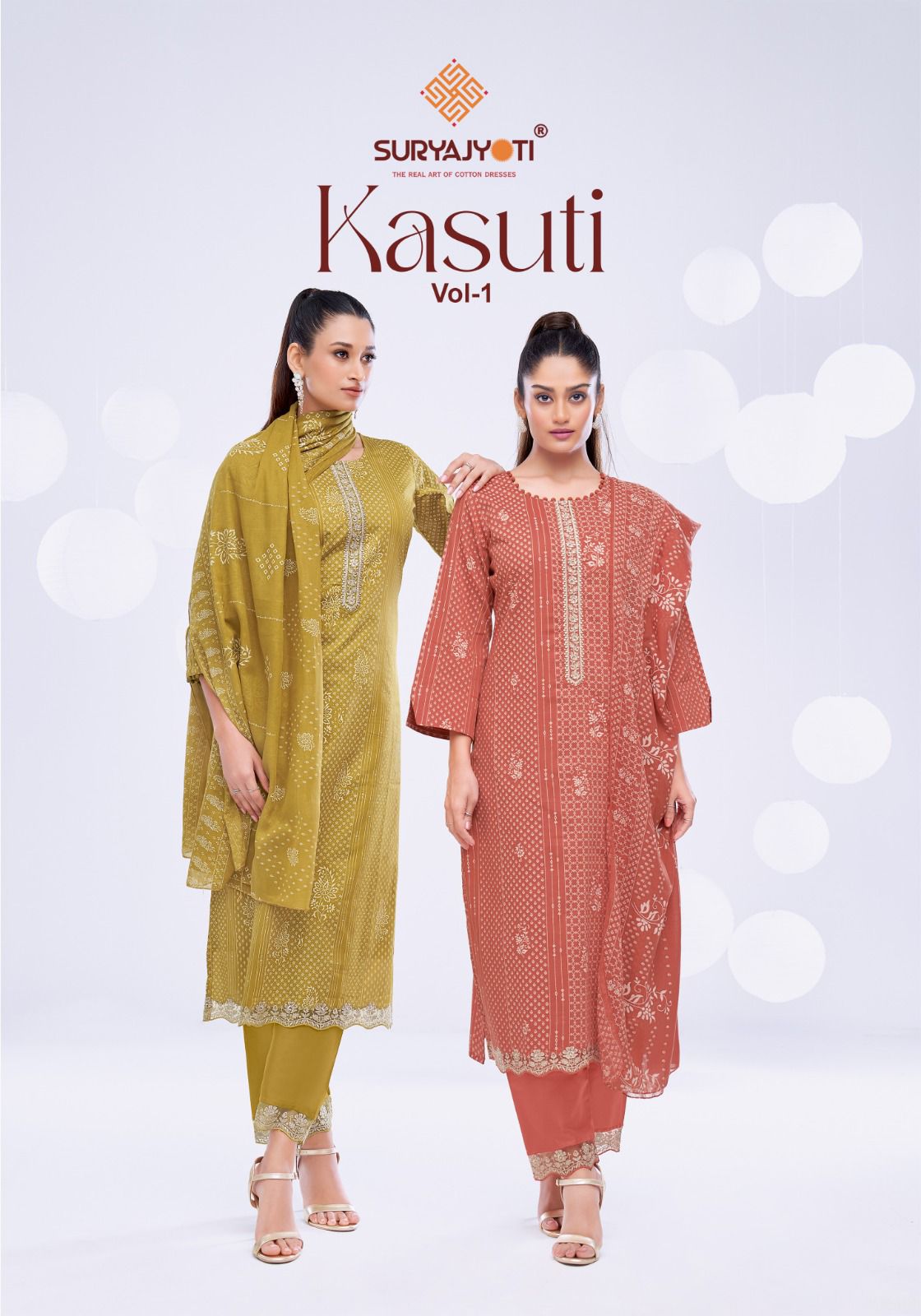 Kasuti Vol 1 Suryajyoti Jaam Satin Pant Style Suits Wholesale Rate
