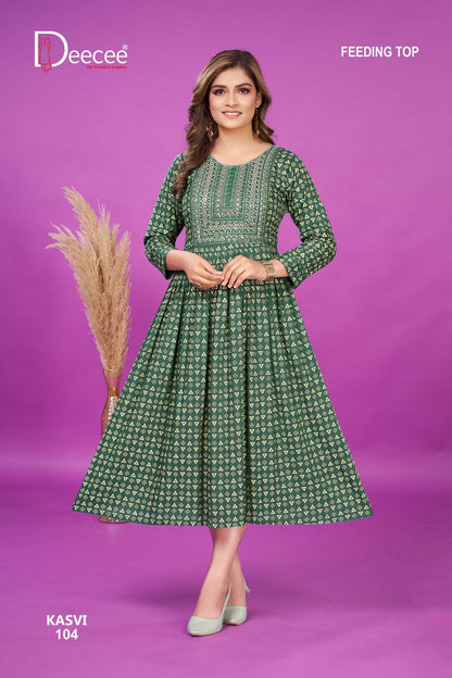 Kasvi Deecee Rayon Feeding Kurtis Supplier