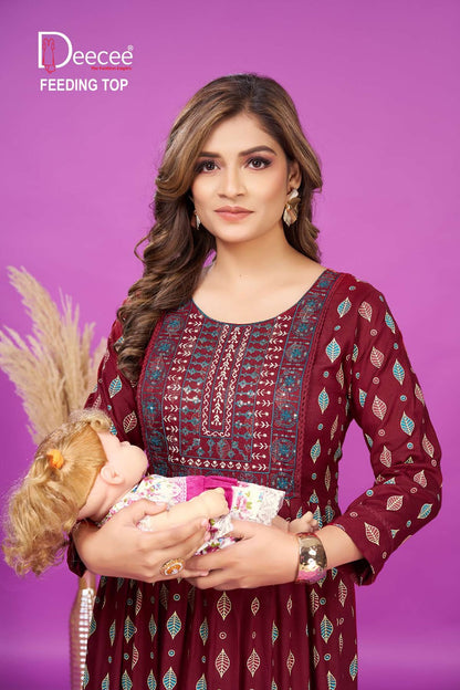 Kasvi Deecee Rayon Feeding Kurtis Supplier