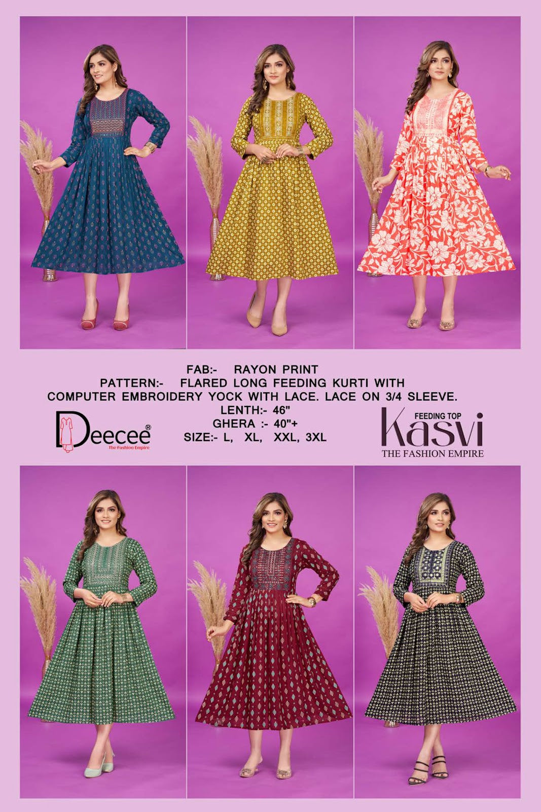 Kasvi Deecee Rayon Feeding Kurtis Supplier