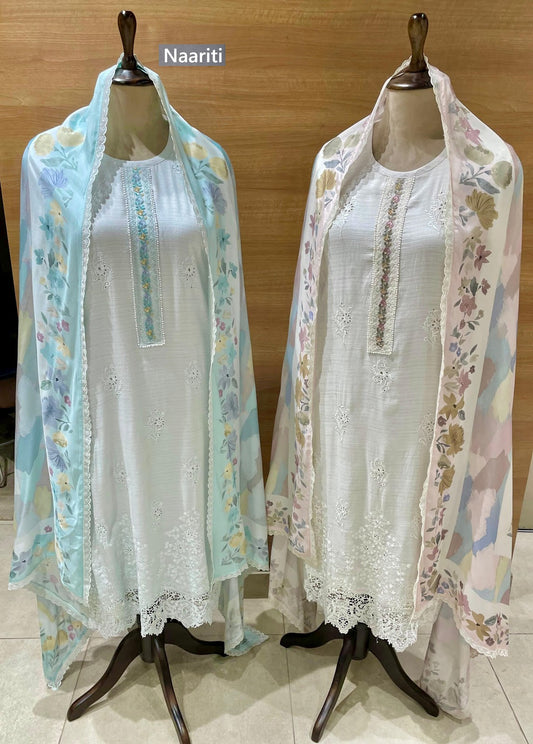 Kateek Naariti Muslin Pant Style Suits Wholesale