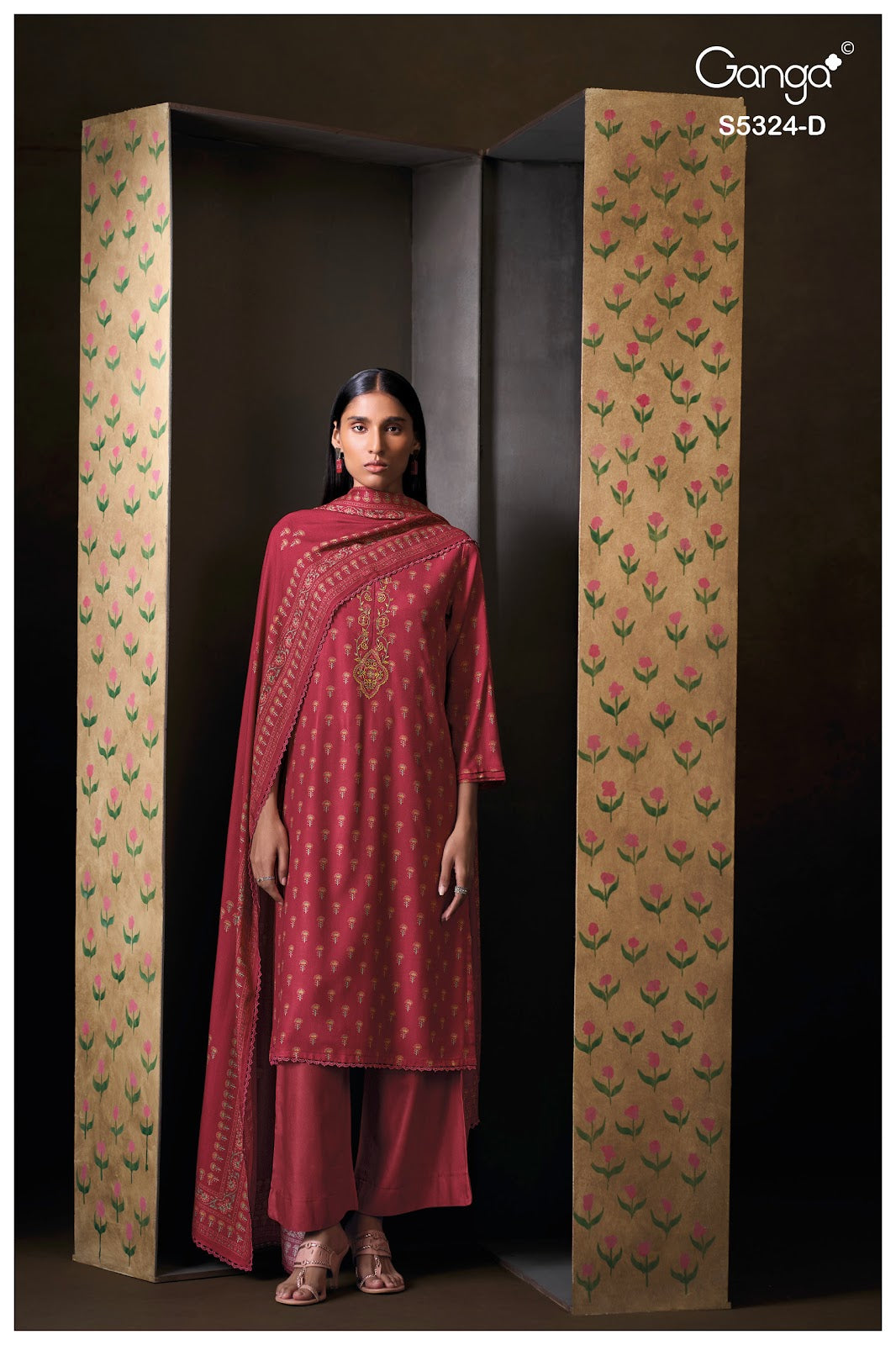 Katerina S5324 Ganga Wool Pashmina Suits Exporter Gujarat