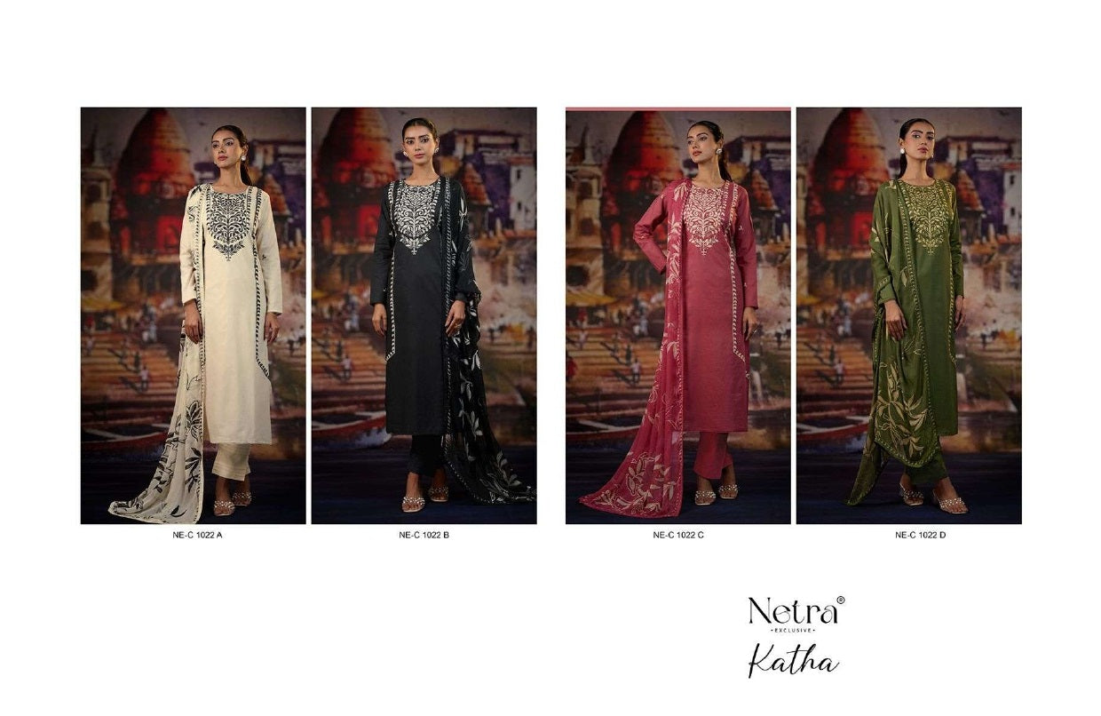 Katha Netra Premium Cotton Pant Style Suits Supplier Ahmedabad