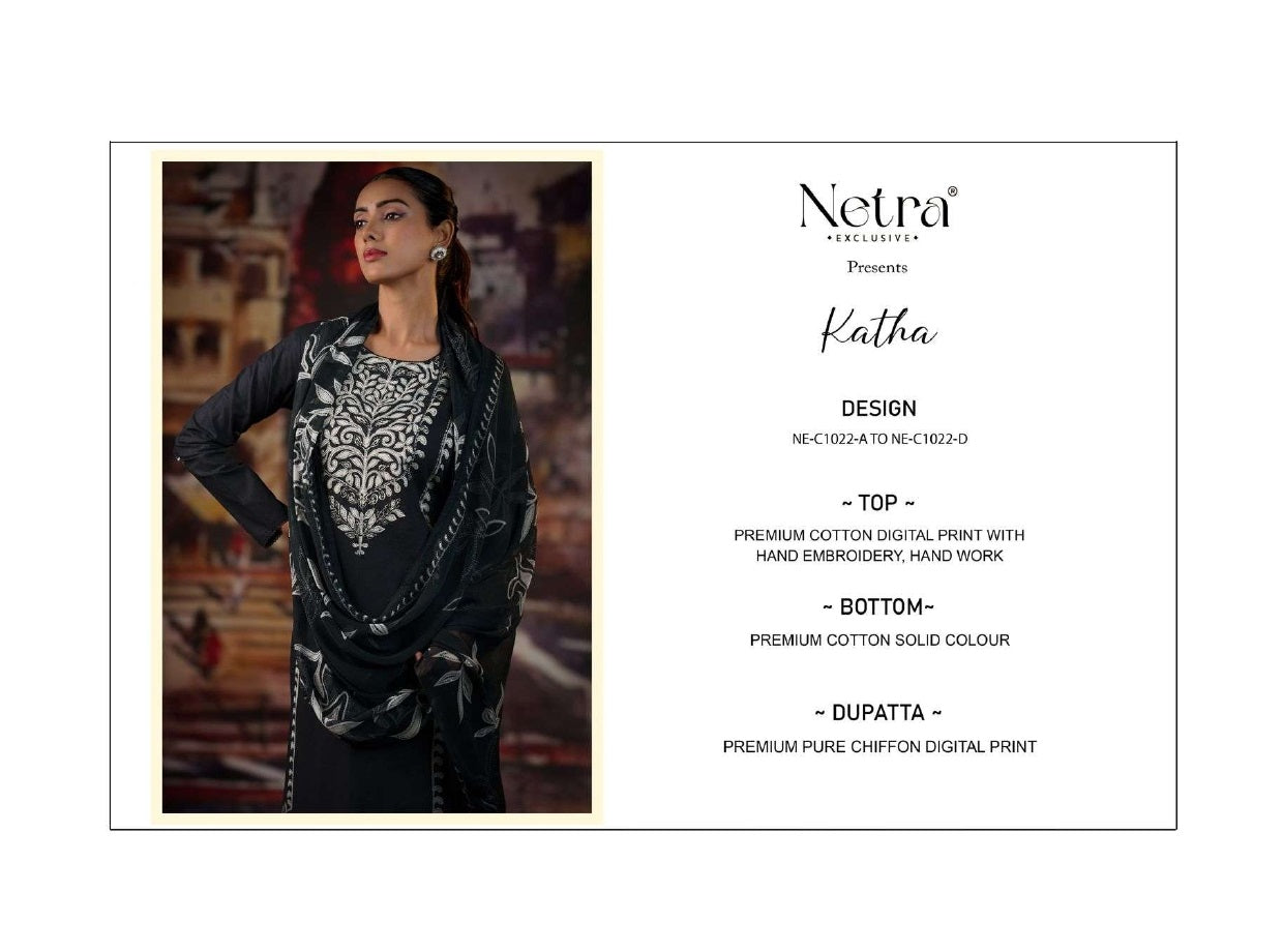 Katha Netra Premium Cotton Pant Style Suits Supplier Ahmedabad