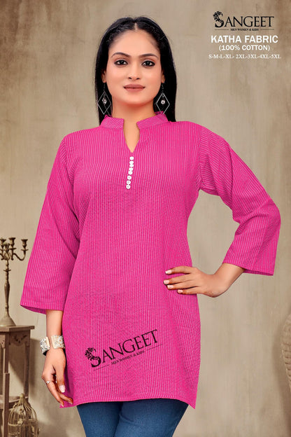 Katha Sangeet Cotton Short Kurtis Wholesaler Gujarat