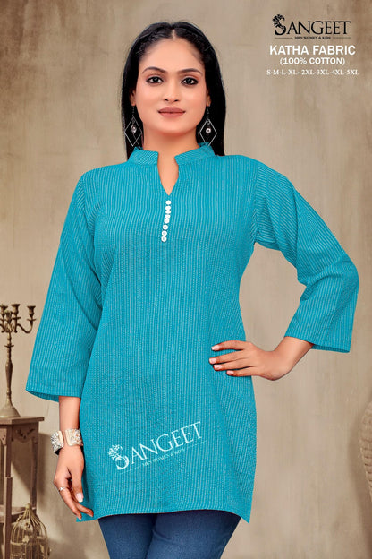 Katha Sangeet Cotton Short Kurtis Wholesaler Gujarat