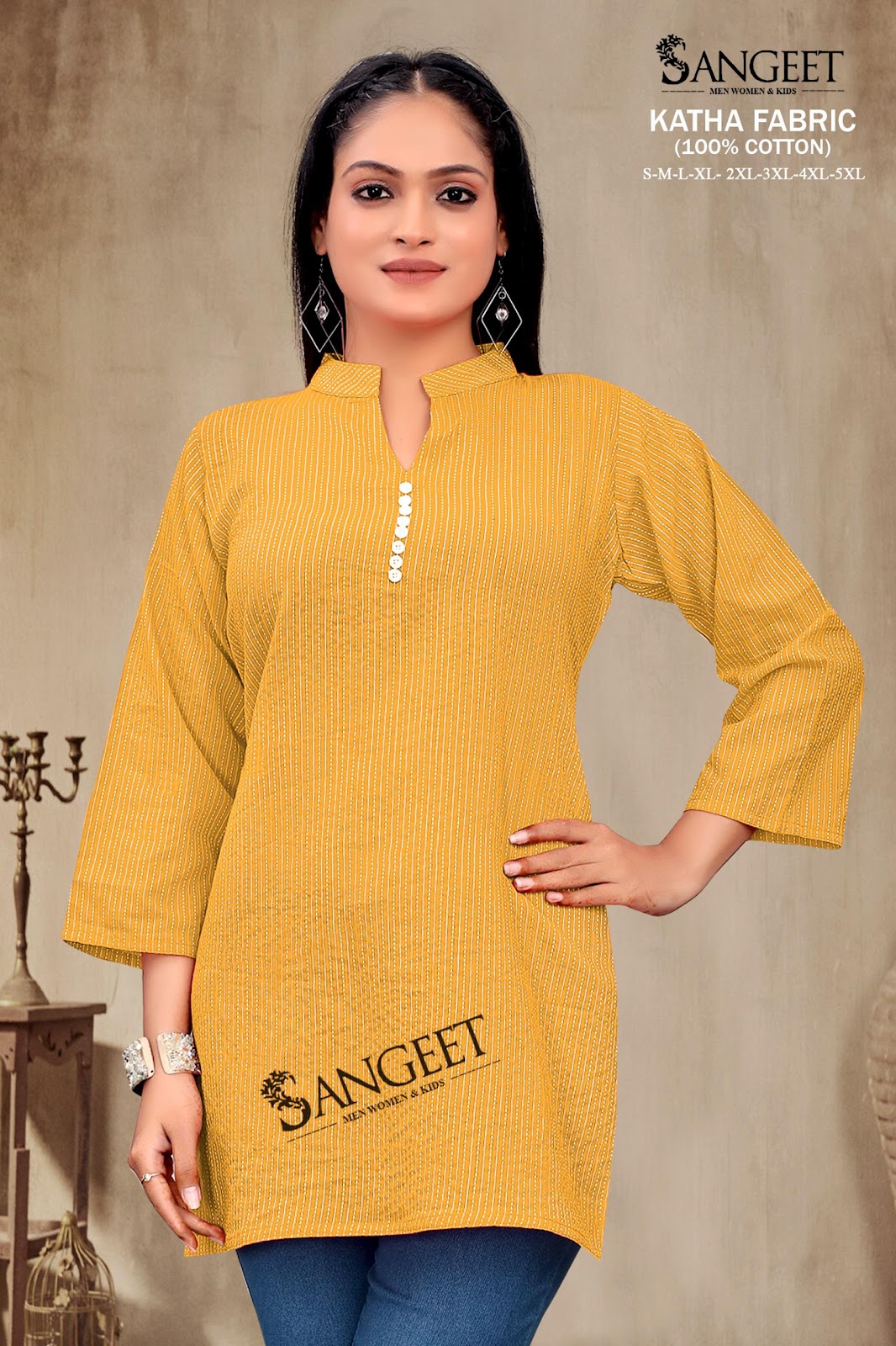 Katha Sangeet Cotton Short Kurtis Wholesaler Gujarat