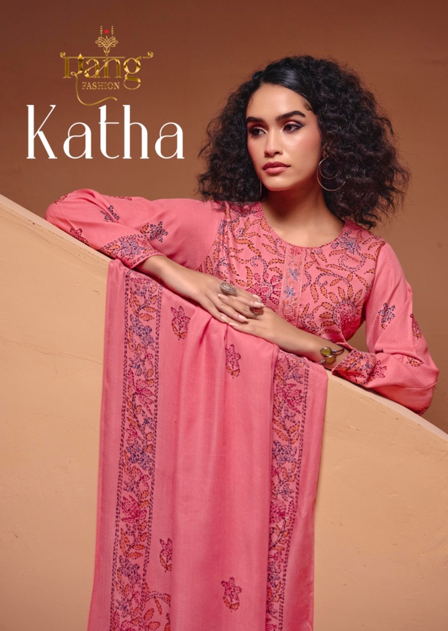 Kathaa Rang Fashion Pashmina Suits Supplier Ahmedabad
