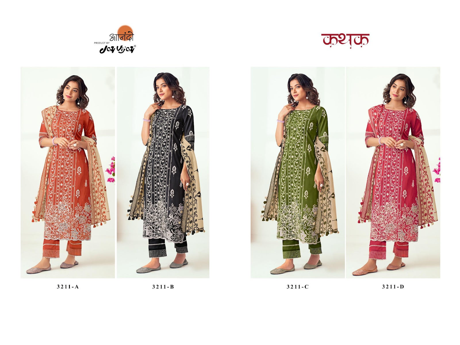 Kathak 3211 Anando Jay Vijay Cotton Pant Style Suits Manufacturer Gujarat
