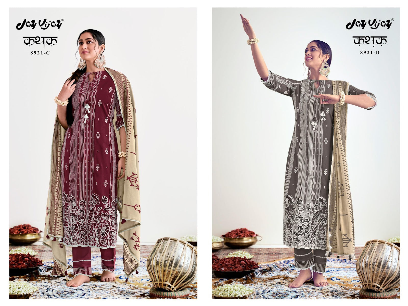 Kathak 8921 Jay Vijay Pure Cotton Pant Style Suits Wholesaler