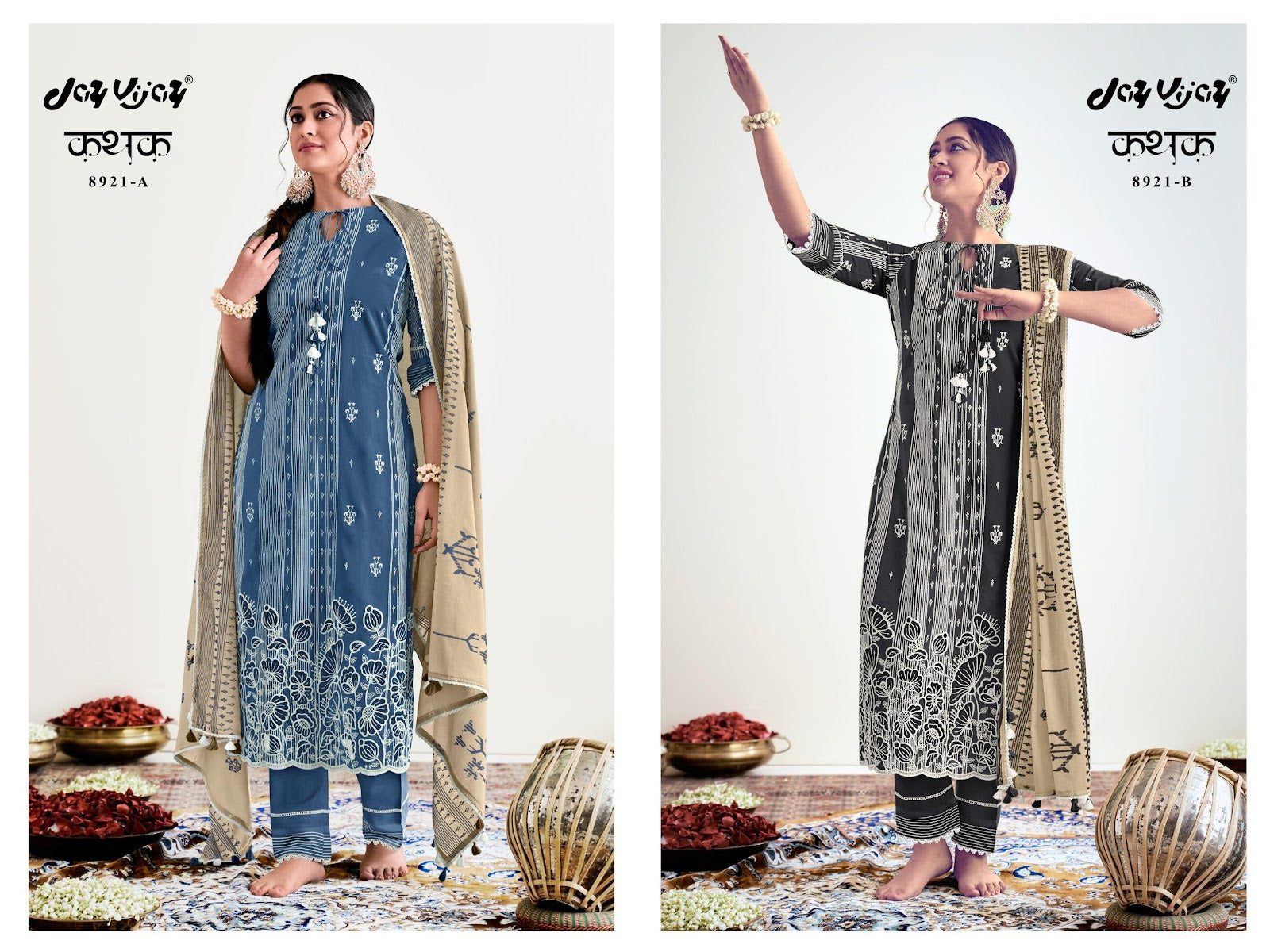 Kathak 8921 Jay Vijay Pure Cotton Pant Style Suits Wholesaler