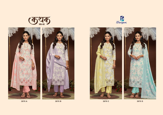 Kathak Vol 2 Sargam Prints Cambric Pant Style Suits Exporter