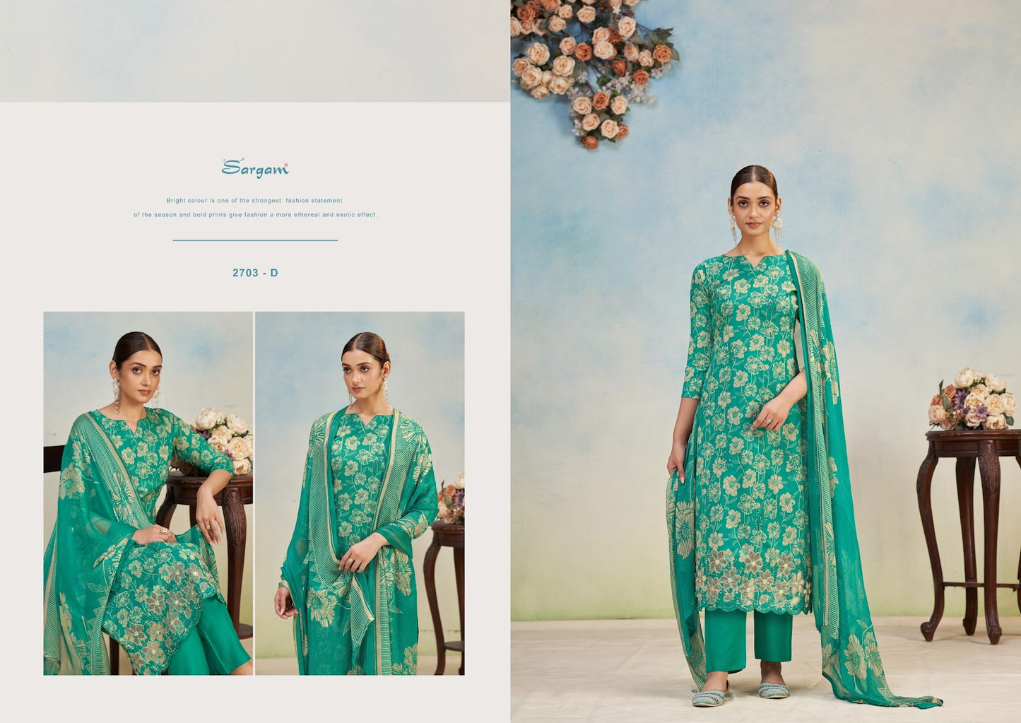 Kathak Vol 3 Sargam Prints Cambric Pant Style Suits Exporter Gujarat