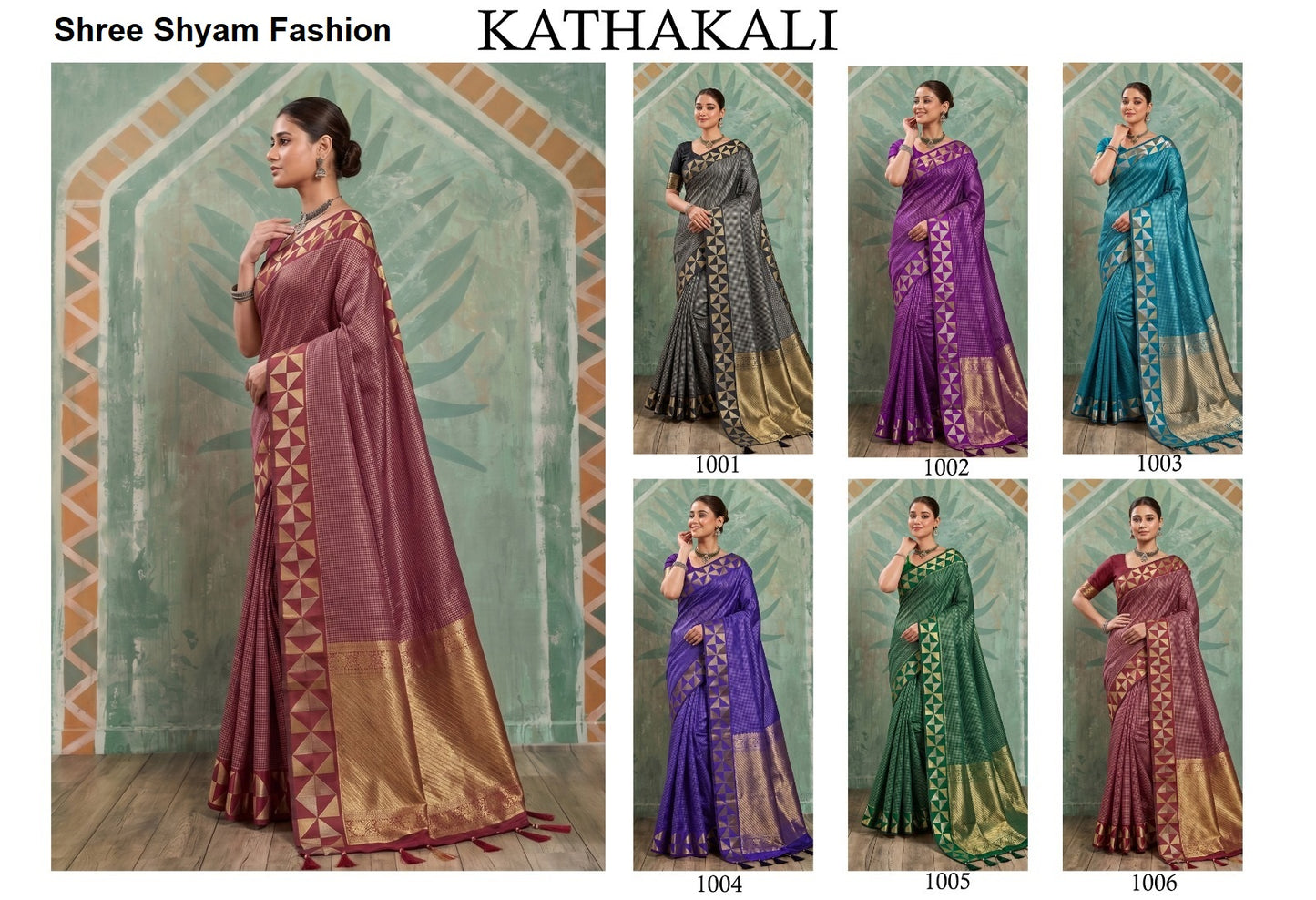 Kathakali Shree Shyam Fashion Art Silk Sarees Manufacturer Ahmedabad