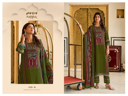 Kathika 3329 Jay Vijay Bemberg Silk Pant Style Suits Exporter Gujarat