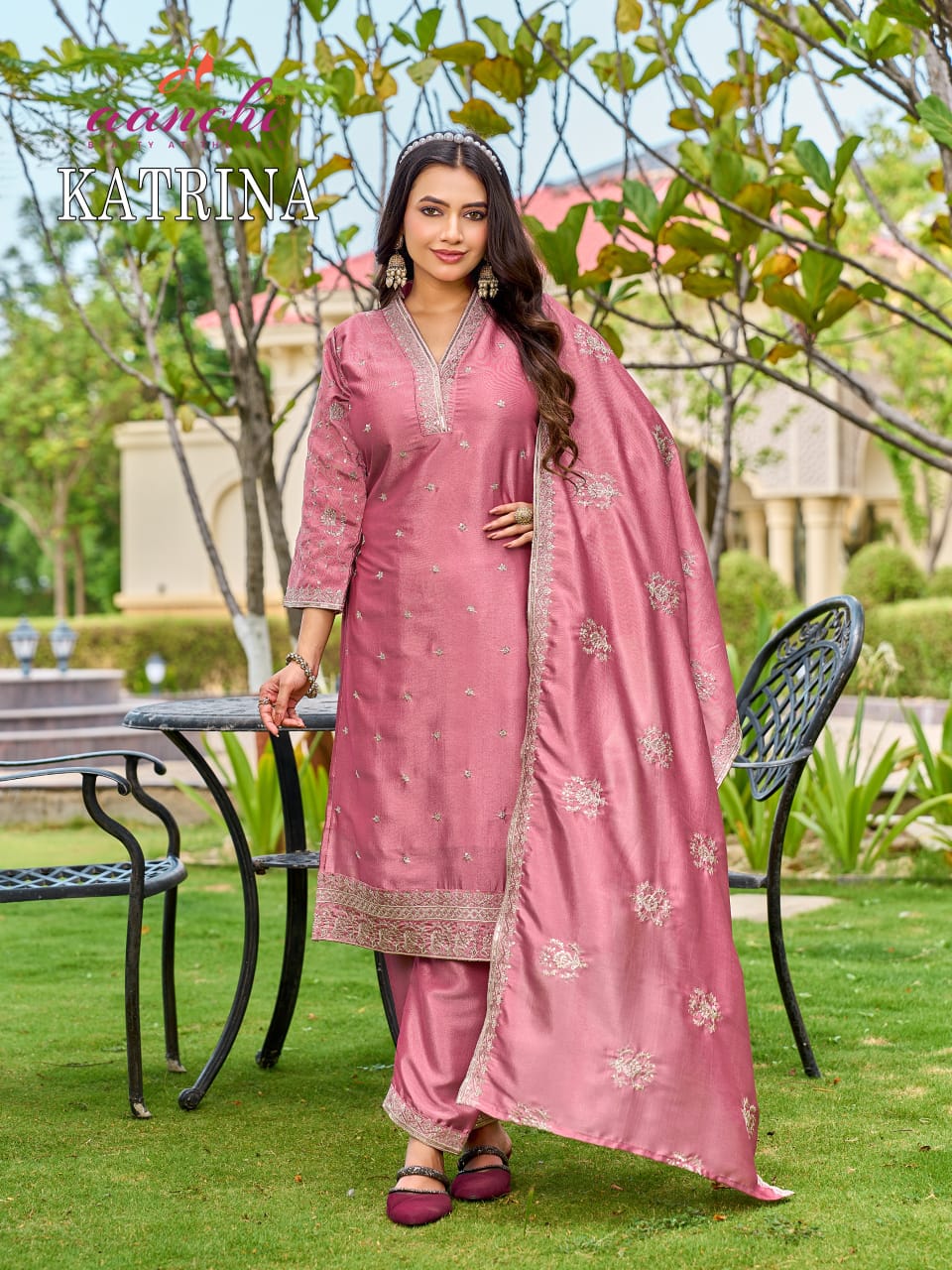 Katrina Aanchi Crystal Silk Readymade Pant Style Suits Manufacturer Gujarat