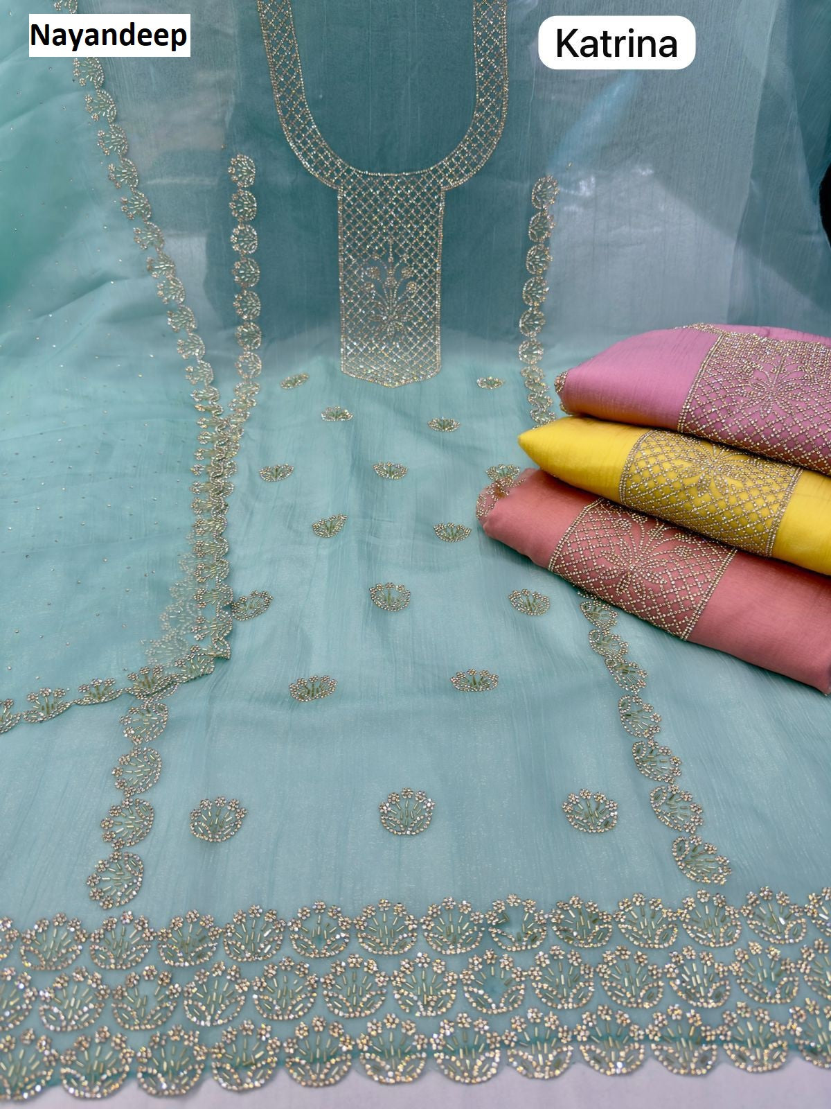 Katrina Nayandeep Silk Salwar Suits Exporter Ahmedabad