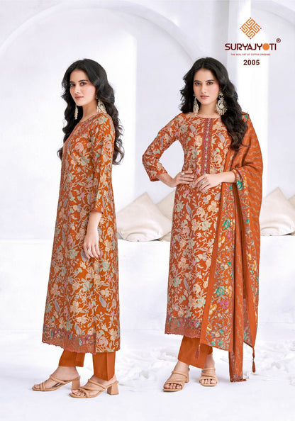 Katrina Vol 2 Suryajyoti Modal Silk Readymade Pant Style Suits Wholesaler