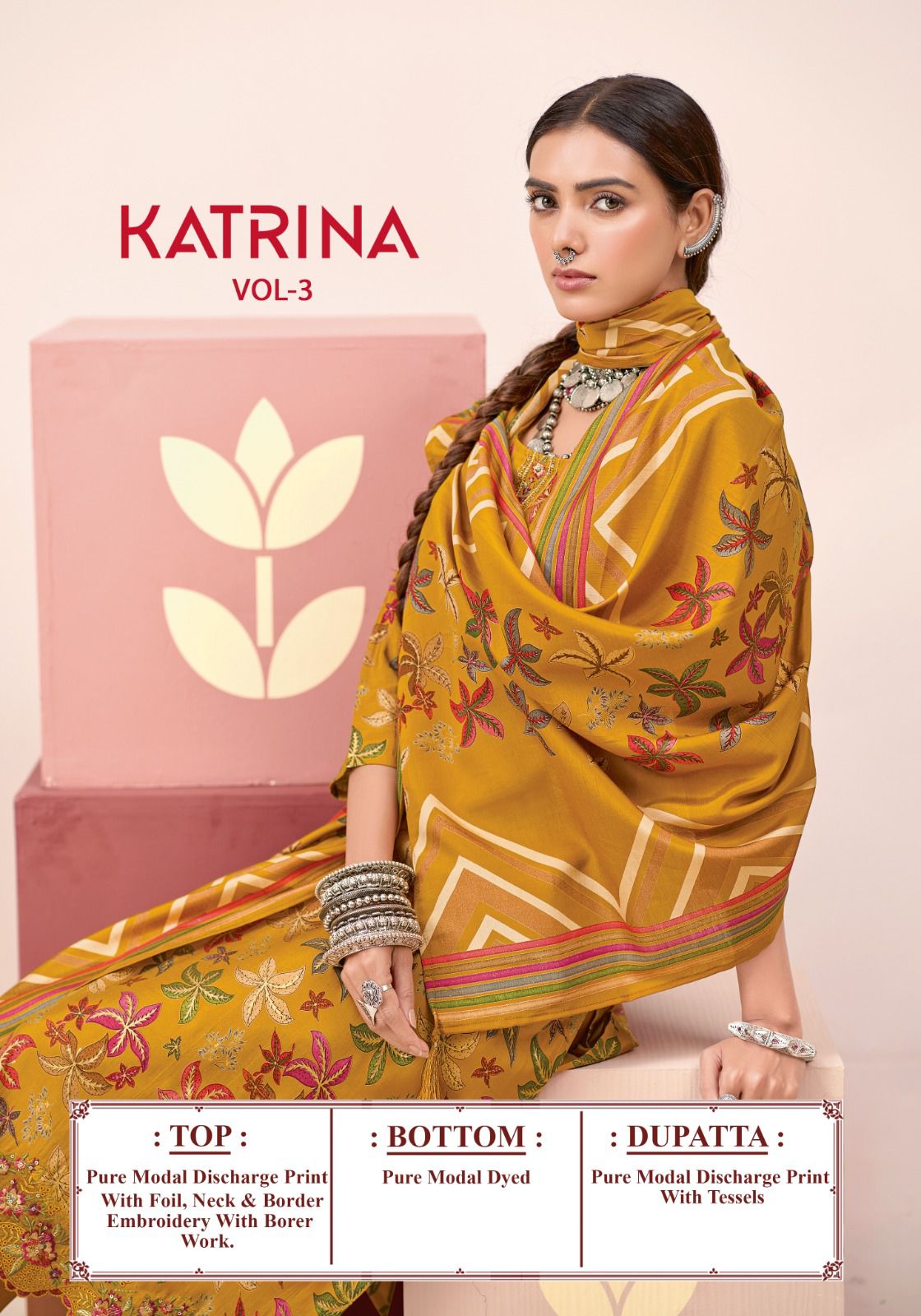 Katrina Vol 3 Suryajyoti Modal Silk Karachi Readymade Suits Supplier Ahmedabad