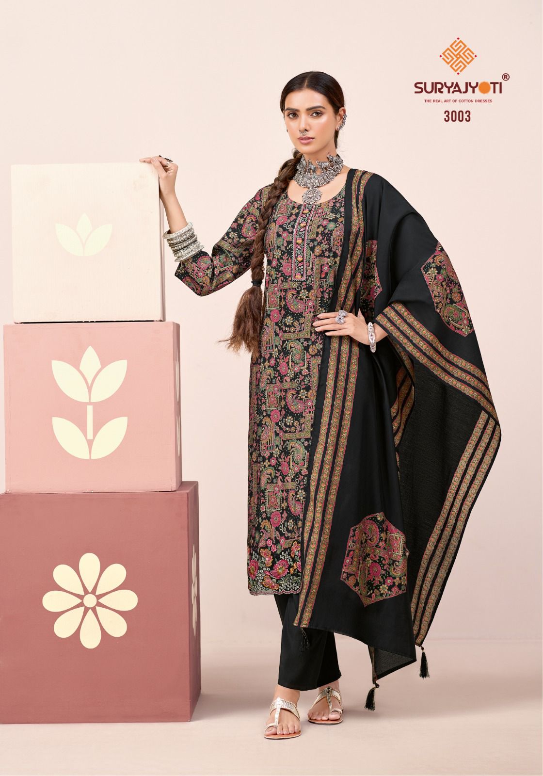 Katrina Vol 3 Suryajyoti Modal Silk Karachi Readymade Suits Supplier Ahmedabad