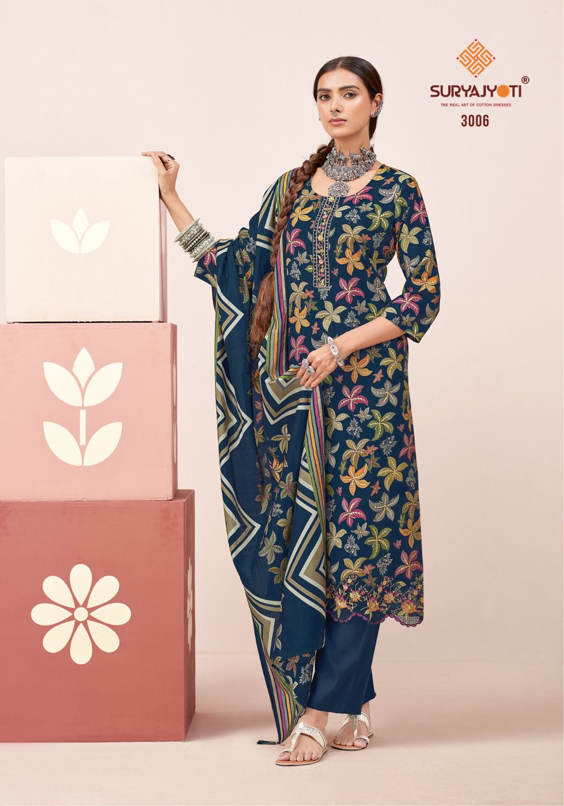 Katrina Vol 3 Suryajyoti Modal Silk Karachi Readymade Suits Supplier Ahmedabad