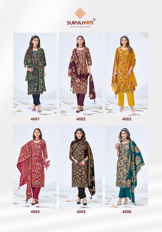 Katrina Vol 4 Suryajyoti Modal Silk Readymade Pant Style Suits Supplier India