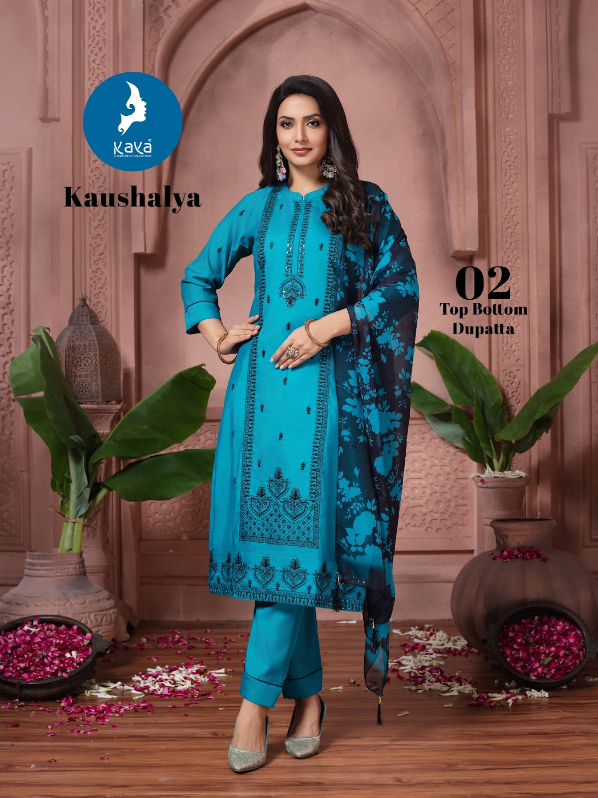 Kaushalya Kaya Roman Readymade Pant Style Suits Wholesale Price