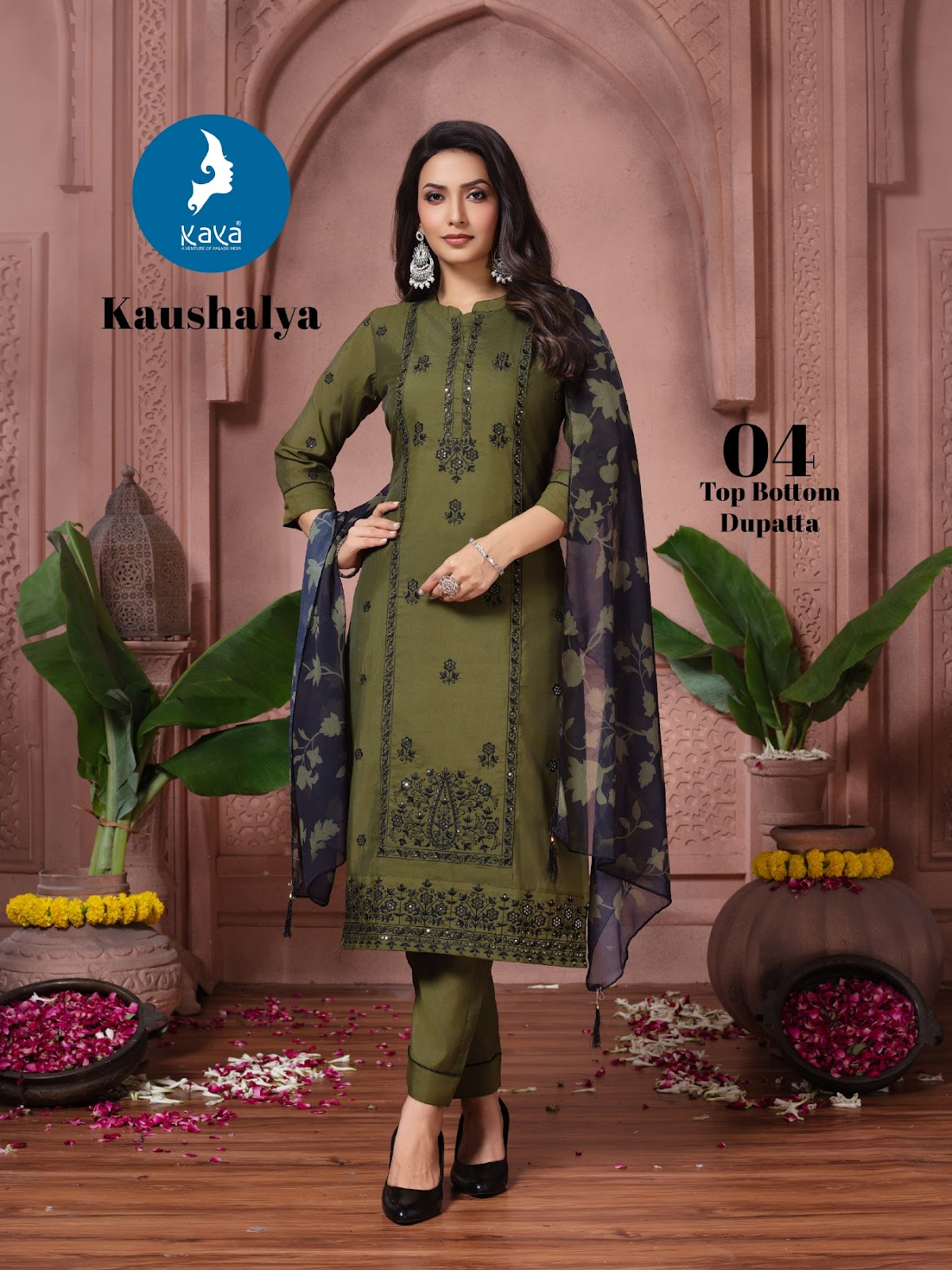Kaushalya Kaya Roman Readymade Pant Style Suits Wholesale Price