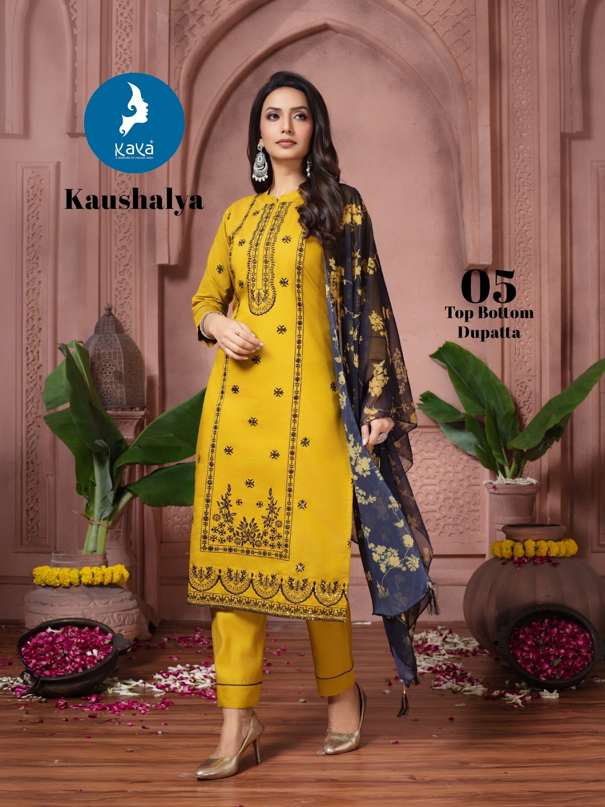 Kaushalya Kaya Roman Readymade Pant Style Suits Wholesale Price