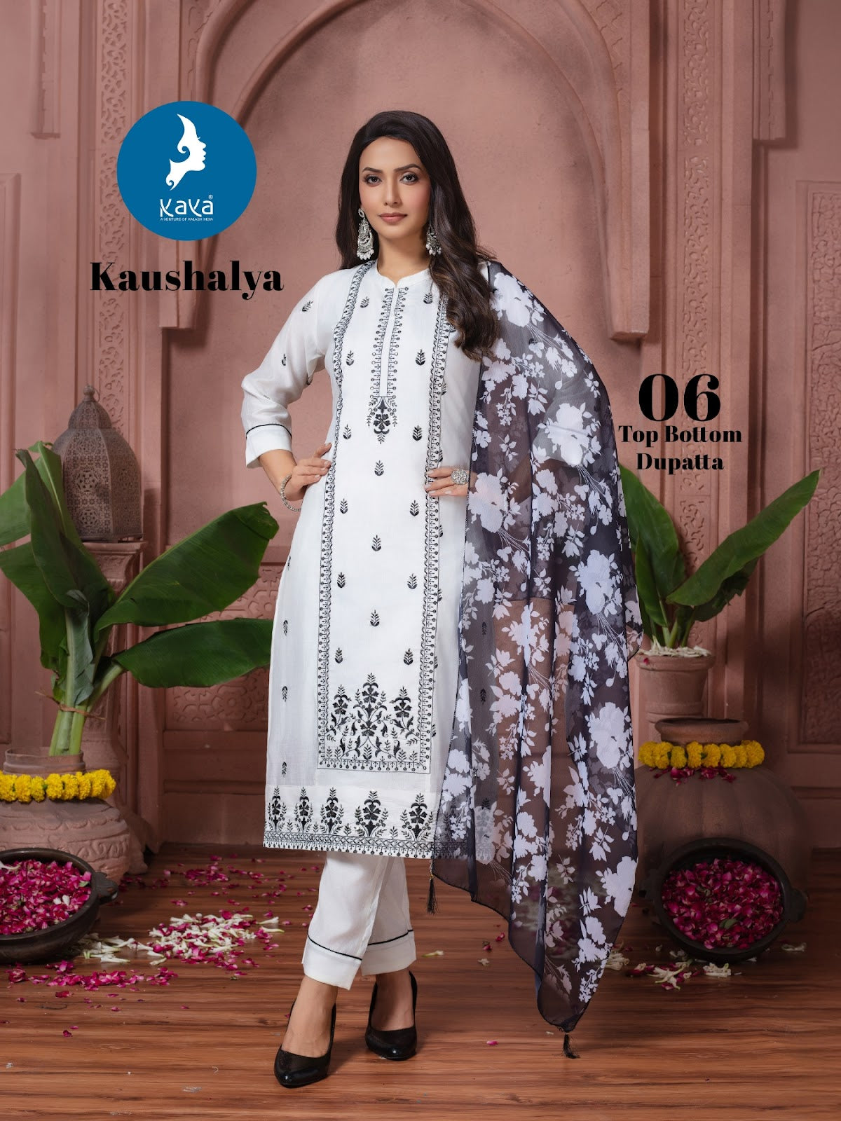 Kaushalya Kaya Roman Readymade Pant Style Suits Wholesale Price
